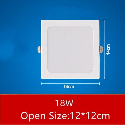 plaque led moderne noir blanc 12w 18w 24w clips métalliques opacité 10x20cm