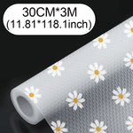 tapis rangement fleuri gris clair blanc jaune moderne anti moisissure tiroir armoire légèrement rugueux
