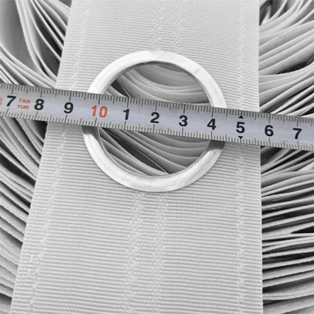 ruban rideau moderne blanc texture tissée 5m 10m eyelets métalliques