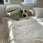 ensemble literie floral moderne housse couette taies oreiller drap motifs animaux enfants machine laver