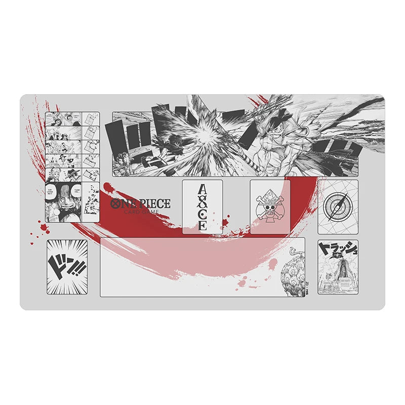 tapis souris anime personnages combats dialogues rouge noir violet marron illustrations opaques