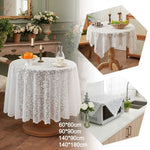 nappe table dentelle blanche fleur classique réception mariage pâques opacité réutilisable festive