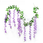 guirlande florale artificielle cascade violet blanc rose bleu mariage anniversaire extérieur