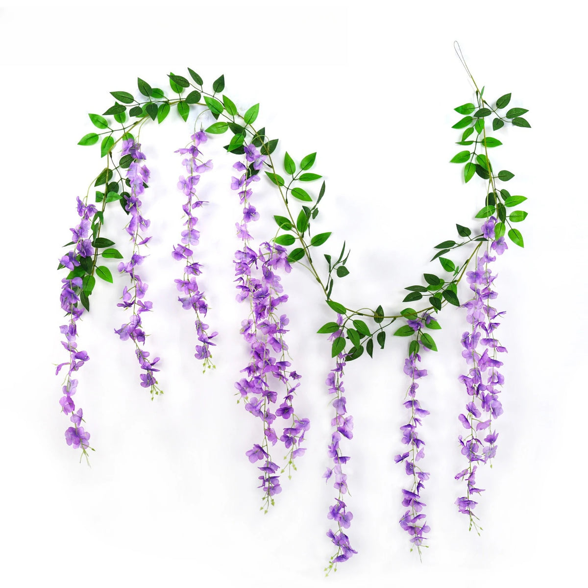 guirlande florale artificielle cascade violet blanc rose bleu mariage anniversaire extérieur