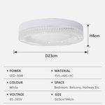 lampe led blanc imitation diamant cristal minimaliste chambre balcon couloir 3000k 6000k