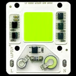 ampoule led cob 50w ac 220v blanc jaune rouge extérieure spotlight technologie circuits imprimés