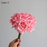 bouquet roses artificielles soie blanc rose pâle rouge décoration mariage intérieur élégant fixations ruban