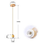 lampe suspendue moderne bois naturel métal clips câble socle e27 sans ampoule minimaliste