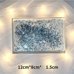 boîte décorative transparente paillettes étoiles moderne violet bleu doré