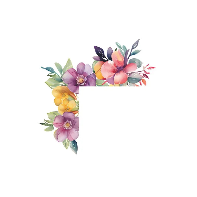 interrupteur mural adhésif fleurs colorées moderne décoration intérieure stickers pvc blanc simple flat
