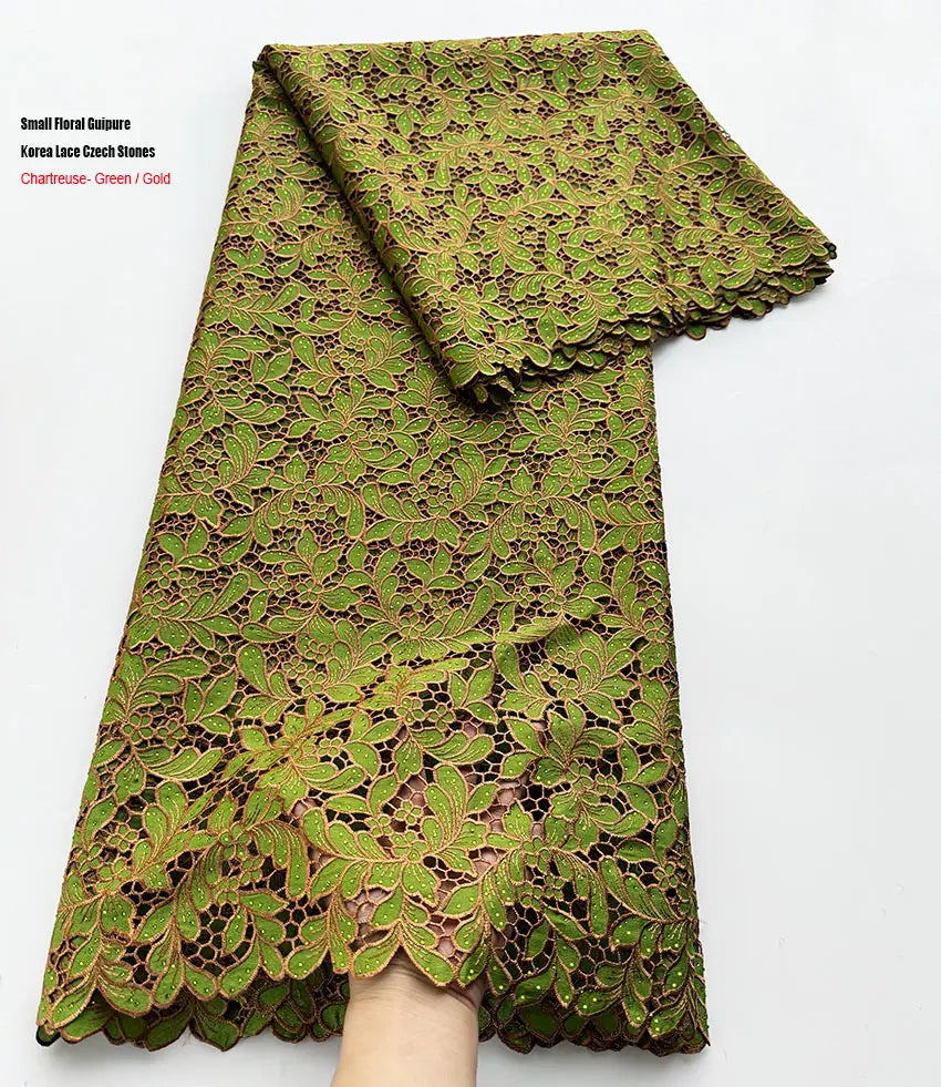 tissu dentelle or marron vert marron fuchsia vert bleu crème noir fleurs petites mariage