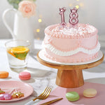 bougies anniversaire numéros rose doré couronnes noeuds décoratifs festives piquets festive