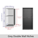 niches murales acier inoxydable noir or trois étages moderne salle bain chambre