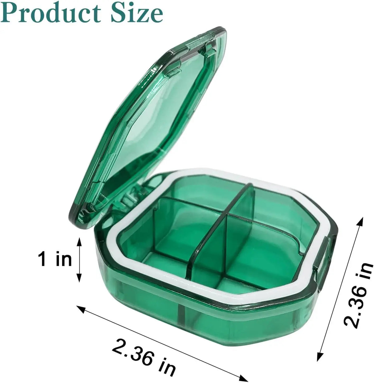boîte rangement pilules semaines transparente moderne compartiments rigidifiants couvercle pratique portable voyage