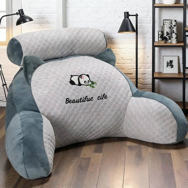 oreiller lecture forme gris blanc moderne amovible lavable massage mousse pe polyester coton pointillé