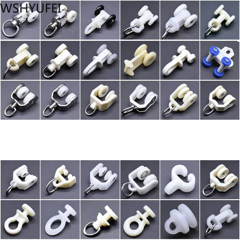 anneau métallique rondelle plastique clips rideau blanc noir rail rideau