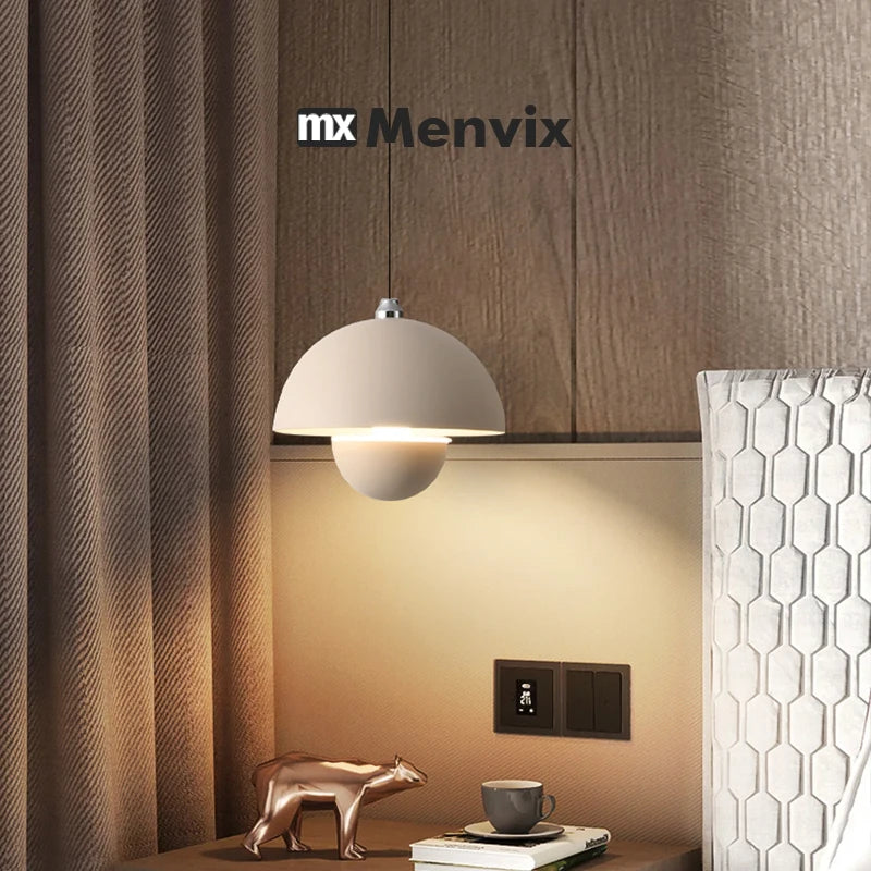 Lampe suspendue moderne sphérique opaques brightness dimmable noir aluminium salon chambrehôtel