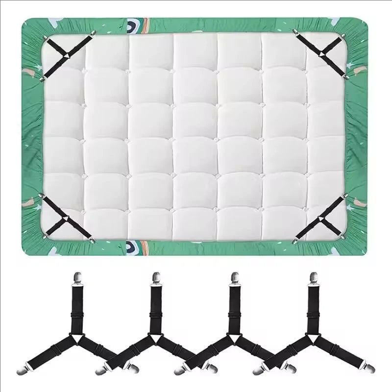 clips literie blanc noir rayures fines moderne clips métalliques rubans fixation pack quatre