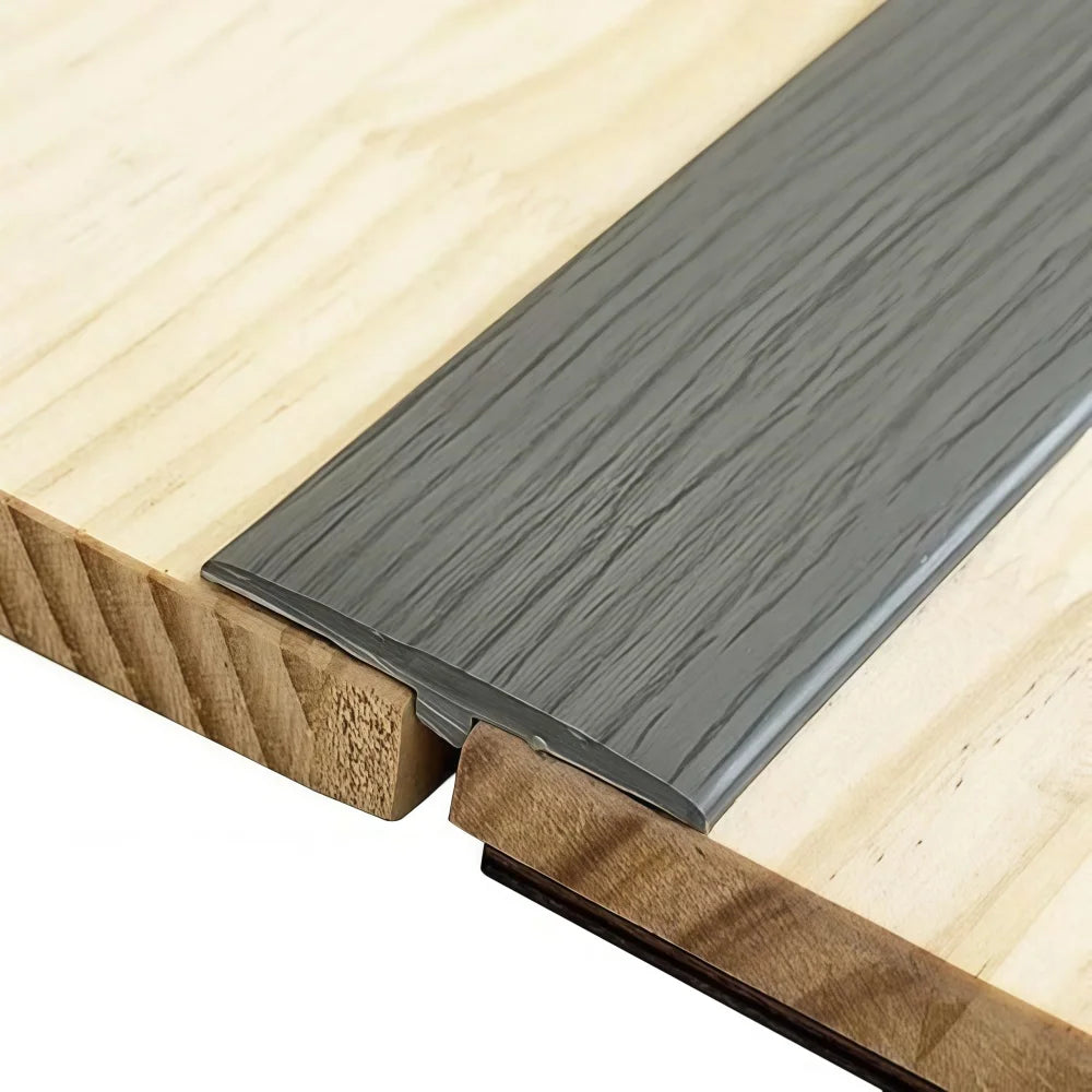 bande transition auto adhésive pvc texture bois moderne noir 5m facile porte entree