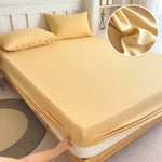 housse lit coton élastique uni moderne blanc bleu marine beige rose