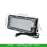 projecteur led uv ip65 étanche 100w 50w noir blanc moderne câble us eu