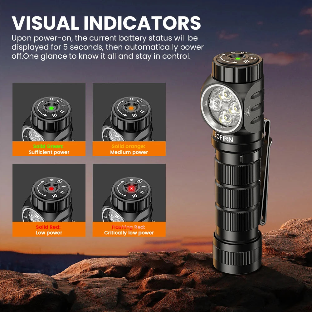 lampe torche multifonction noire led rechargeable usb clip moderne robuste texture brossée camping hiking
