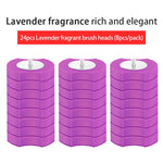 brosse toilette long manche remplacement facile blanc bleu moderne adhésif rechargeable set