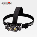 lampe frontale rechargeable led zoom ceinture ajustable batterie intégrée écran numérique pêche
