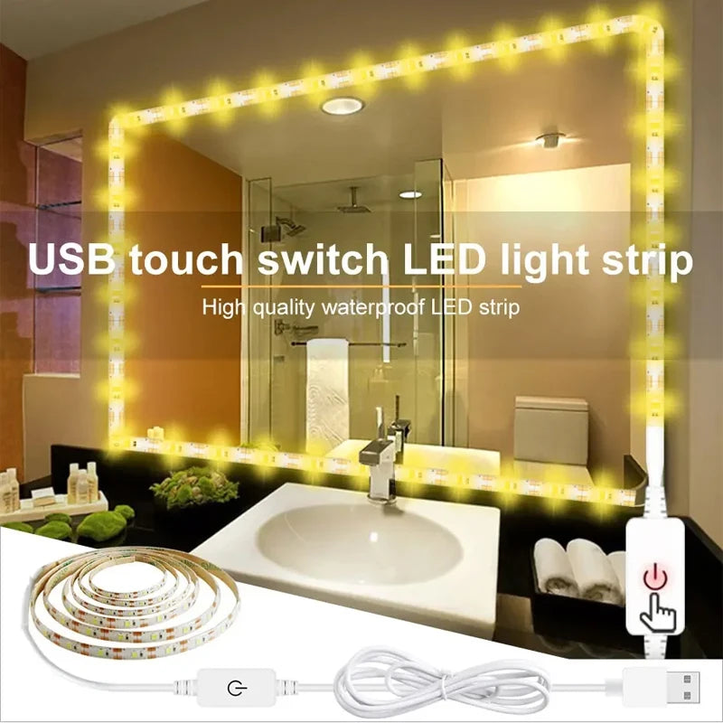 Bande lumineuse LED USB flexible blanc chaud