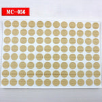 autocollants marron doré vis décoration tiroir meuble bois texture points circulaires résistants eau 96pcs