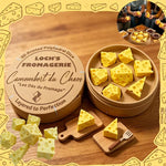 jeux dés forme fromage emmental d4 d6 d8 d10 d12 d20 box ludique original