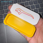 boîte rangement fil dentaire portable cure dents moderne adhésif blanc rouge bleu jaune