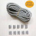 chaîne gris moderne durable clips fixation 10 mètres attache rideau vertical
