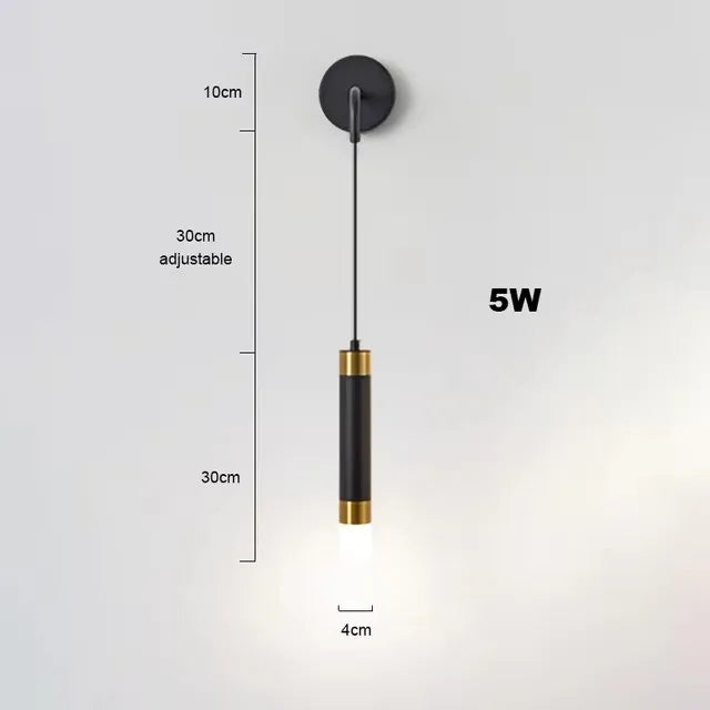 lampe murale moderne or noir éclairage chambre coucher salle manger led fixations simples