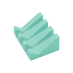 support savon moderne silicone couleur noir vert clair motif abstrait sourires texture douce salle