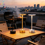 lampe table led rechargeable sans fil intensité réglable moderne noir or argent