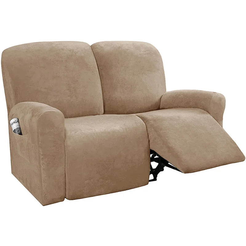 housses canapé relax velours machine lavable moderne rose clair gris bleu marron vert foncé