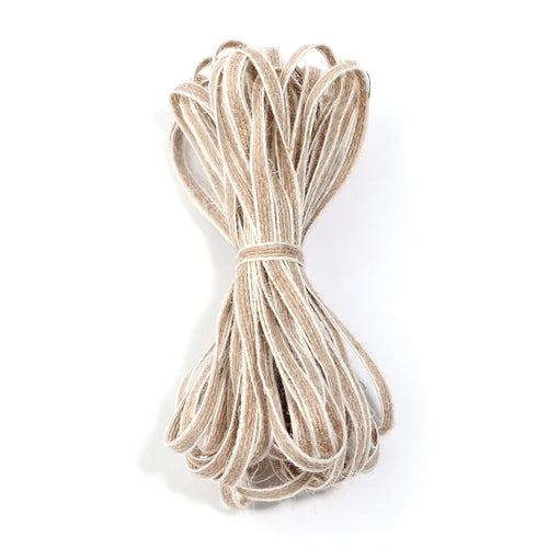 ruban jute beige clair texture naturelle rustique macramé décoration mariage emballage cadeau artisanat