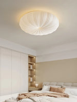 lampe suspendue moderne blanche plissée acrylique cuisine interrupteur bouton led 249 2000lm