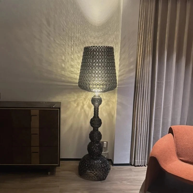 lampe sol moderne vert bleu noir blanc led acrylique intérieur