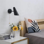 lampe murale conique or moderne interrupteur chaîne éclairage quotidien fixée mur opaque 220v 110v