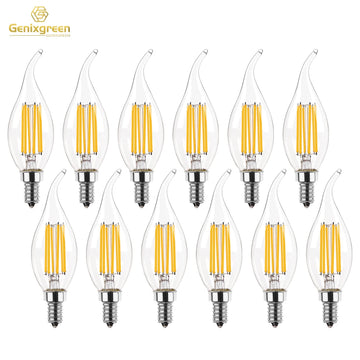 Ampoule LED filament transparente jaune 2700K 6500K E12 E14 25000h moderne vintage
