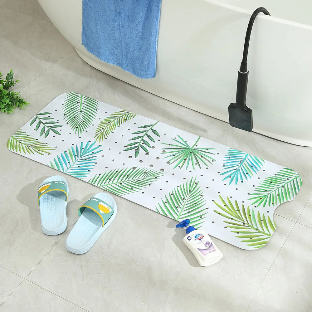 tapis bain anti dérapant thème marin poissons coraux dimensions 100cm 40cm moderne enfantin