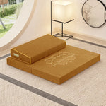 coussin méditation marron fleur lotus coton confortable yoga zen relaxation