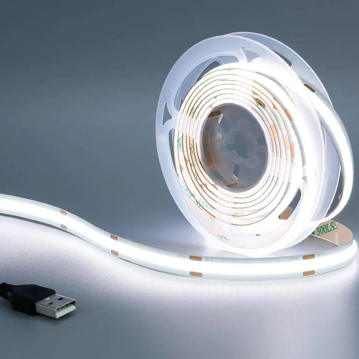 ruban led cob 320 leds 3000k 4000k 6000k adhésif usb alimentation moderne blanc neutre