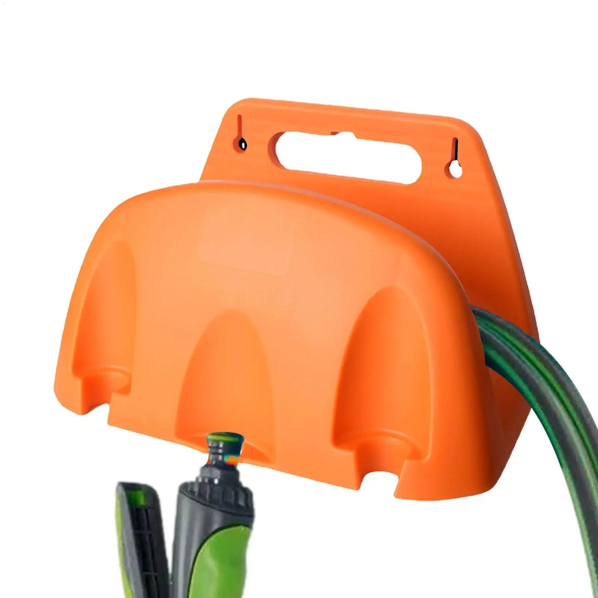 enrouleur tuyau d'arrosage mural réglable orange fixations pistolet eau utilitaire maison