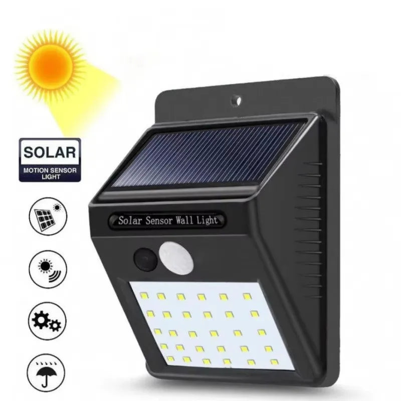 lampe solaire murale moderne noire détecteur mouvement ip65 led 1200mah