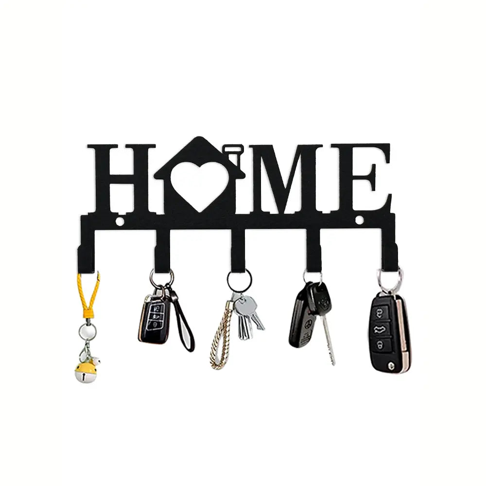 porte clés mural moderne lettres cœur noir clés serviette accessoire décoration intérieure móc fixations