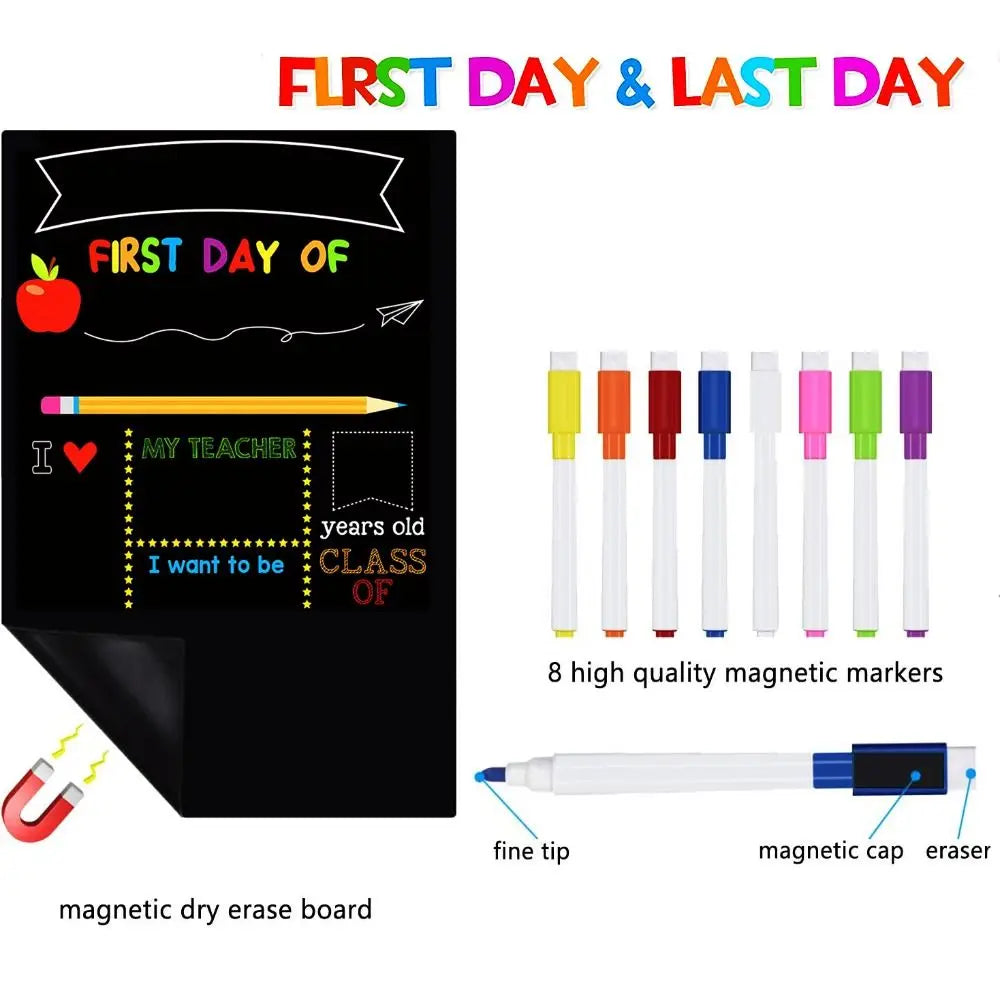 tableau blanc magnétique marqueurs fleurs nuages moderne pratique enfants école activités