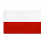 drapeau polonais aigle stylisé polska blanc rouge polyester dimensions 120x180cm 90x150cm decoration murale classique